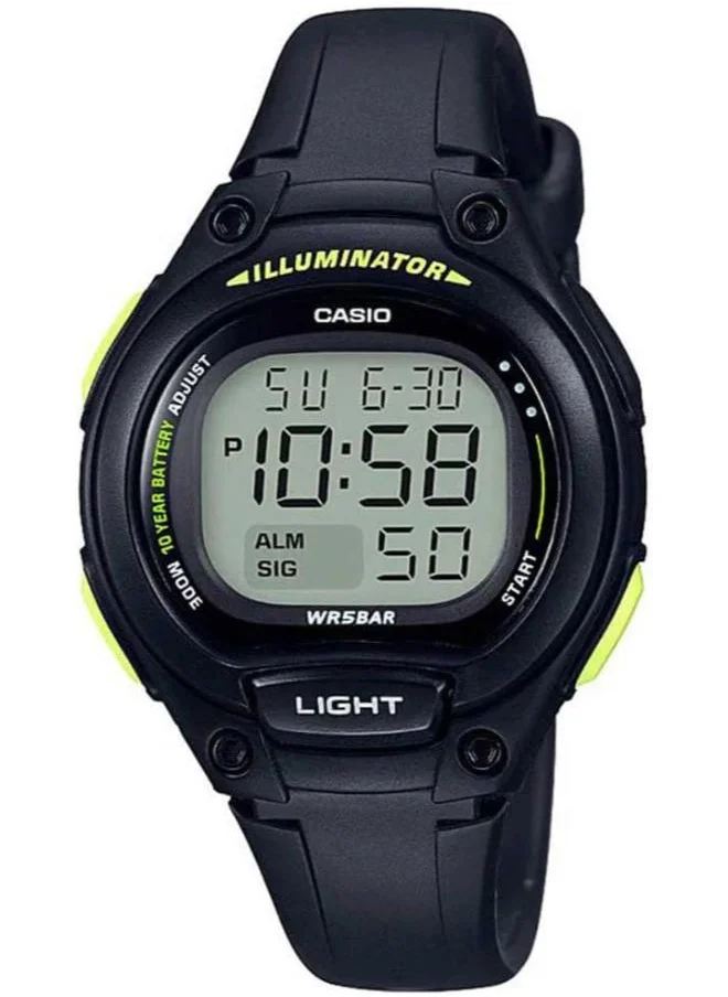 كاسيو Men's Digital Display Watch With Black Resin Strap - LW-203-1B