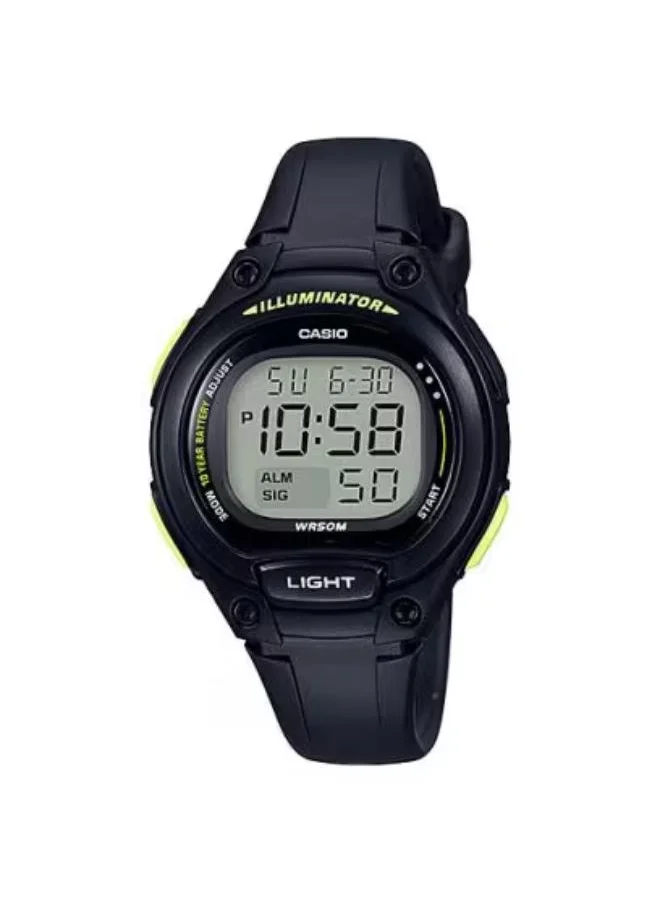 كاسيو Men's Digital Display Watch With Black Resin Strap - LW-203-1B