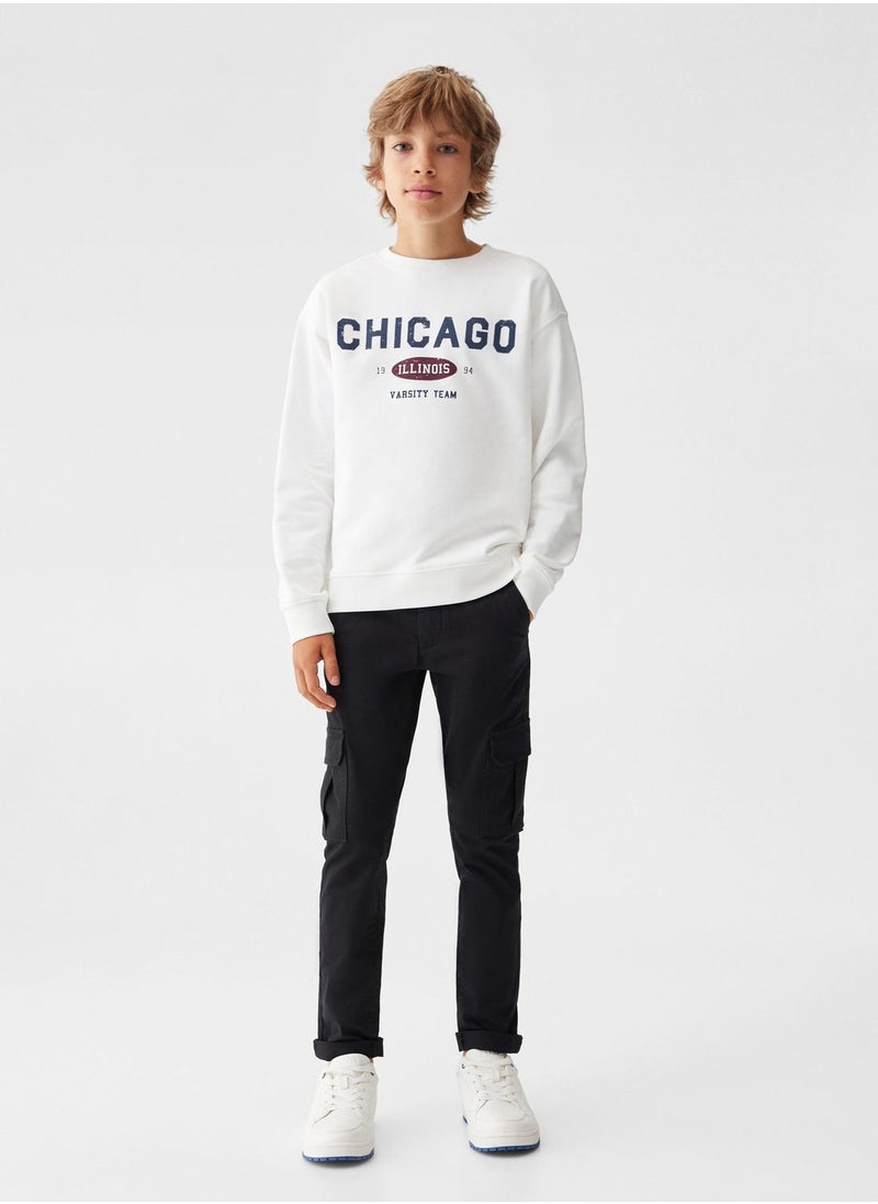 MANGO - Kids Chicago Print Sweatshirt - Image 1