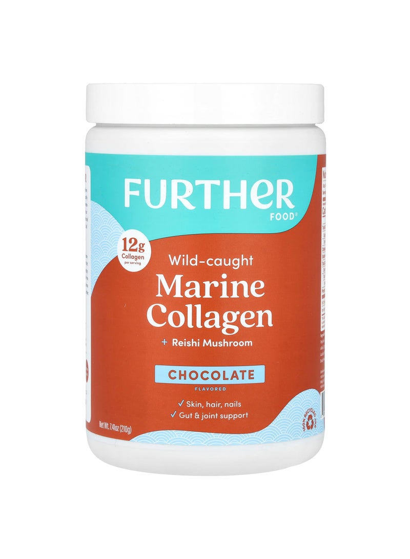 Wild-Caught Marine Collagen + Reishi Mushroom, Chocolate, 7.41 oz (210 g)