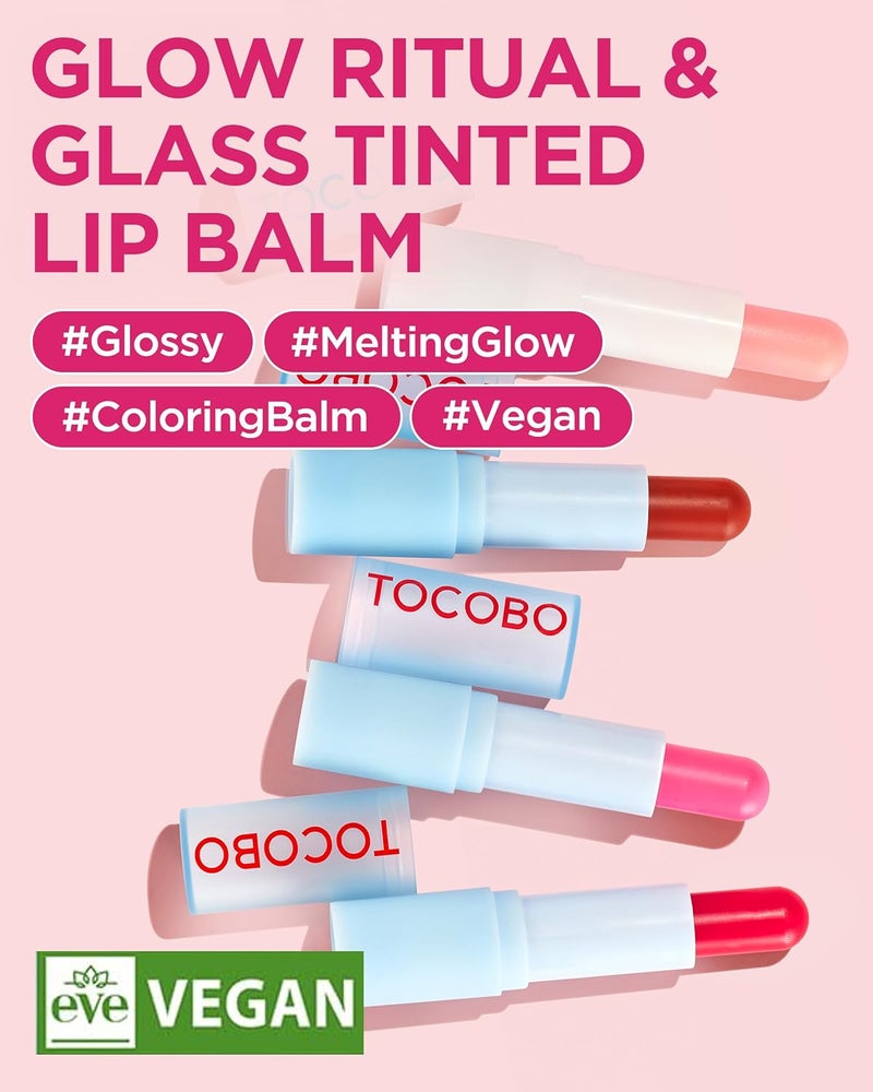 TOCOBO Glow Ritual Lip Balm 001 Coral Water - Image 2