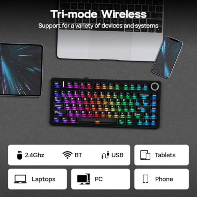 x AULA F75 Ultra Wireless Gaming Keyboard with Knob - Image 5