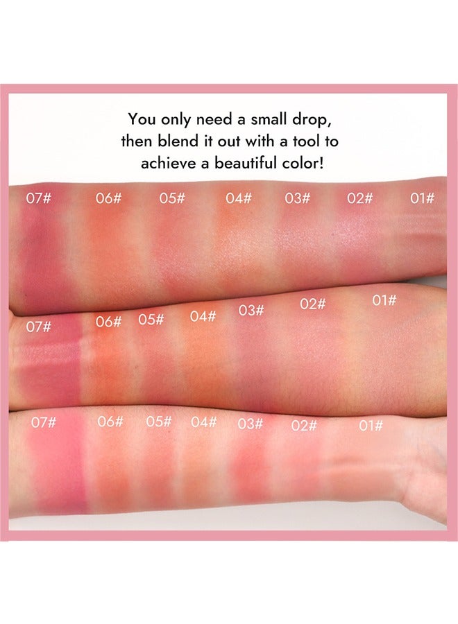 YOUNG VISION Liqud Blush,Dropper Liquid Blusher , Soft Matte Finish Cream Blush Liquid Blush Cream Blush Makeup Lightweight, Smooth Brightening Rouge #05 - Image 4