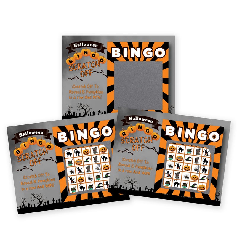My Scratch Offs 26 Pack Halloween Bingo Scratch Off Cards for Party Favors Business Events Prizes Rewards Supplies Family Gatherings 3x4 - Image 2