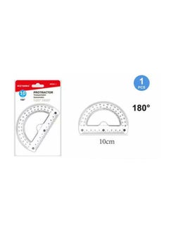 Geometric Protractor Clear 180-Degree 10CM (MI048-3)