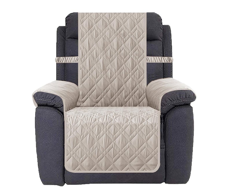 Ameritex Waterproof Nonslip Recliner Cover Stay in Place, Dog Chair Cover Furniture Protector, Ideal Recliner Slipcovers for Pets and Kids (Khaki, 23") - Image 1