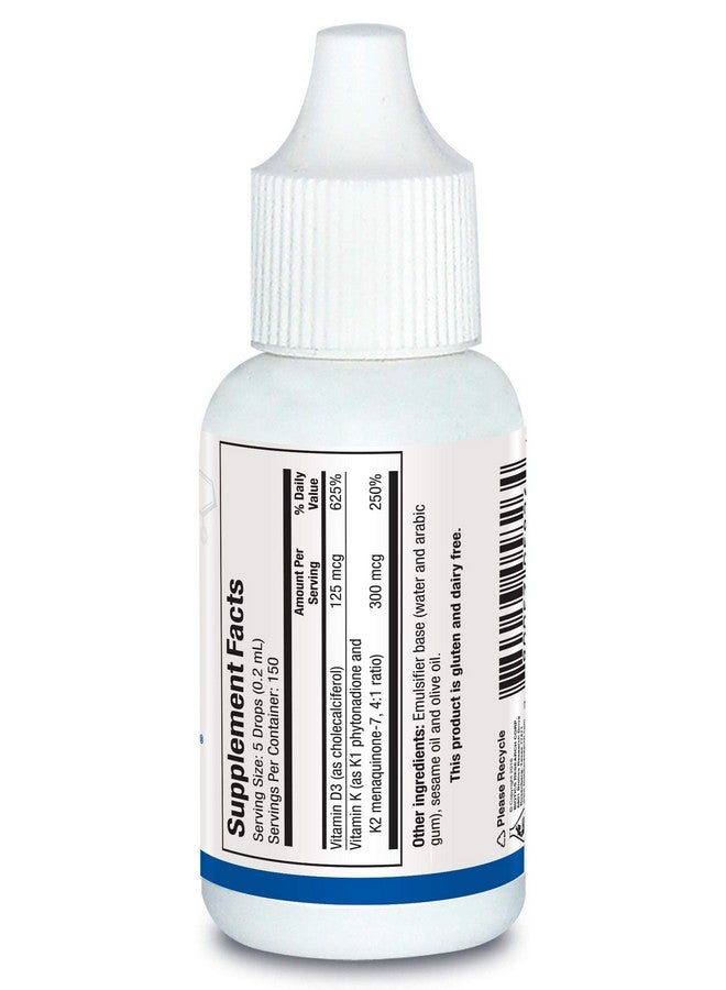 بيوتيكس ريسيرش Biotics Research Bio-DK-Mulsion™-Emulsified Liquid Vitamin D and K, D3 Drops 125 mcg & Vitamin K (K1, K2) 300 mcg MK-7-يدعم عظام أقوى وقوة العضلات والعظام وصحة القلب ومؤشر كتلة الجسم 1 أونصة سائلة - Image 2