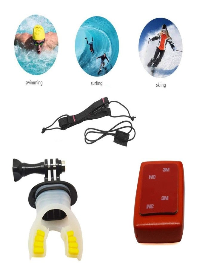 Action Pro Mouth Mount Set, Bite Mount Compatible with GoPro Cameras for Surfing Diving Skating - Image 3