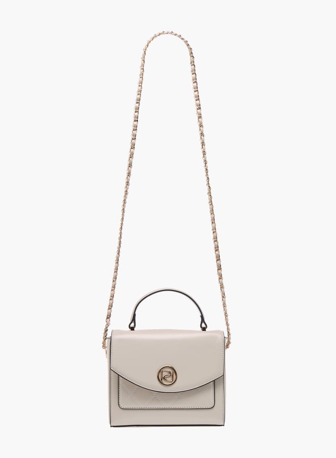 Paprika Women Textured Satchel Bag with Top Handle and Chain Strap - Image 2