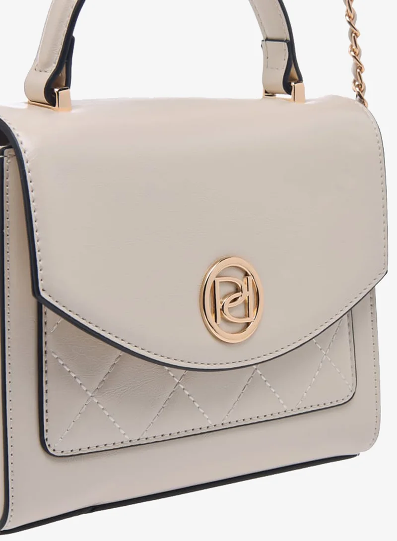 Paprika IVORY Women Textured Satchel Bag with Top Handle and Chain Strap for Women | Best Price UAE