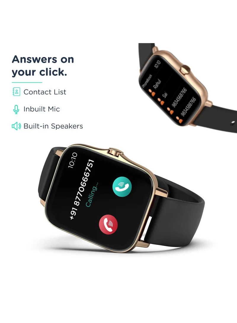 Pebble Spark 1.7" Smartwatch for Men and Women, Bluetooth Calling, HD Display, SpO2 & Heart Rate Monitoring