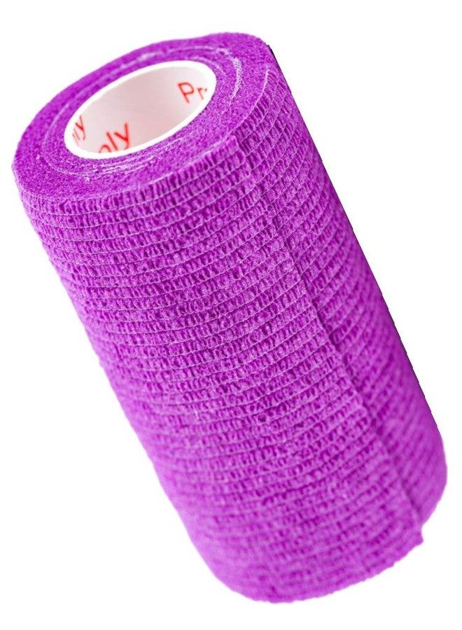 Prairie Horse Supply 2 Pack Premium Vet Wrap - Self Adhesive Bandage Wrap & Athletic Tape - 4" x 5 Yards Elastic & Self-Sticking Cohesive Bandage for Pets, Sports, Wrists & Ankles - Purple by Prairie Horse Supply - Image 5