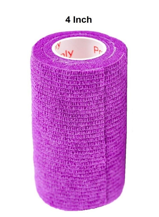 Prairie Horse Supply 2 Pack Premium Vet Wrap - Self Adhesive Bandage Wrap & Athletic Tape - 4" x 5 Yards Elastic & Self-Sticking Cohesive Bandage for Pets, Sports, Wrists & Ankles - Purple by Prairie Horse Supply - Image 4