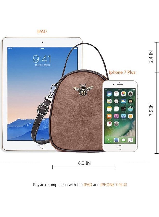 MOCA Crossbody Sling Bag for Womens & Girls Stylish Mini Phone Bag with Bee Charm,Adjustable Strap Ladies Shoulder Messenger Bags Gift (Coffee) - Image 2