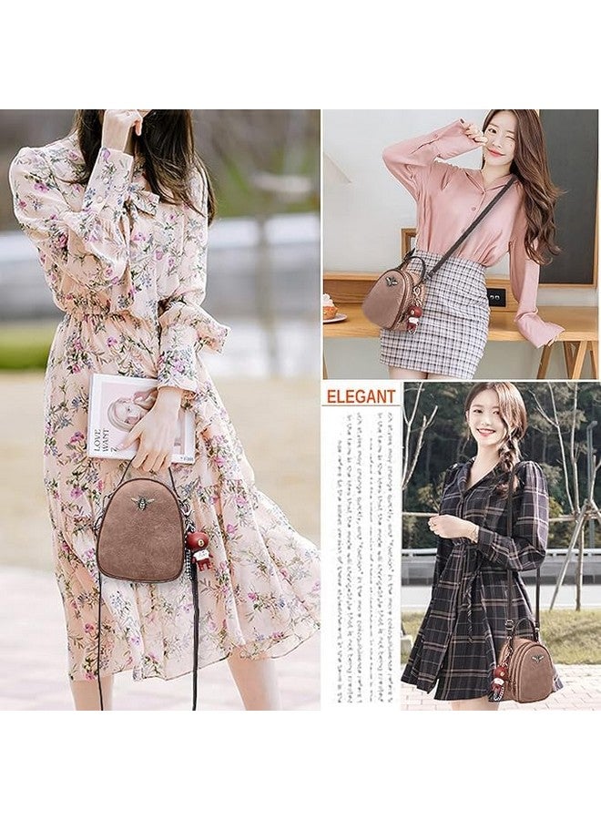 MOCA Crossbody Sling Bag for Womens & Girls Stylish Mini Phone Bag with Bee Charm,Adjustable Strap Ladies Shoulder Messenger Bags Gift (Coffee) - Image 5