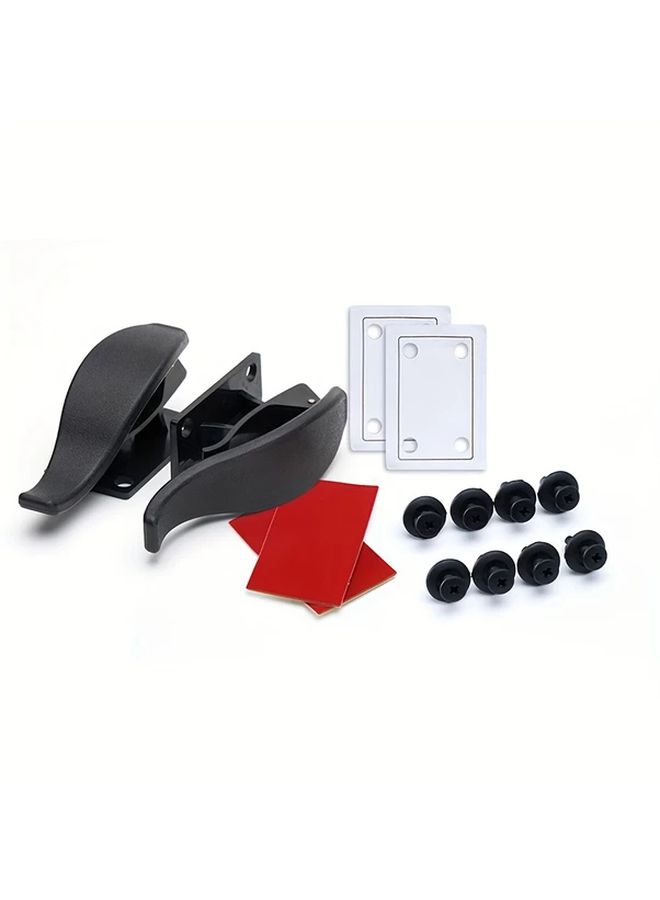 2 Black Durable Car Headrest Hooks Adjustable Vehicle Organizer for Bags Purses - Image 1