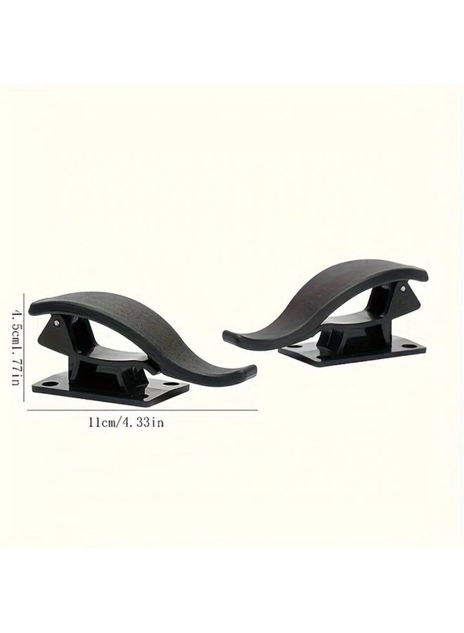 2 Black Durable Car Headrest Hooks Adjustable Vehicle Organizer for Bags Purses - Image 3
