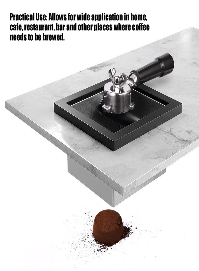 SANTOW Bottomless Knock Box Chute, Open Bottom Knock Box Chute, Built-in Desktop Waste Bucket, 3.2L Stainless Steel Bottomless Knocking Residue Box for Home, Cafe, Restaurant and Hotel Use - Image 5