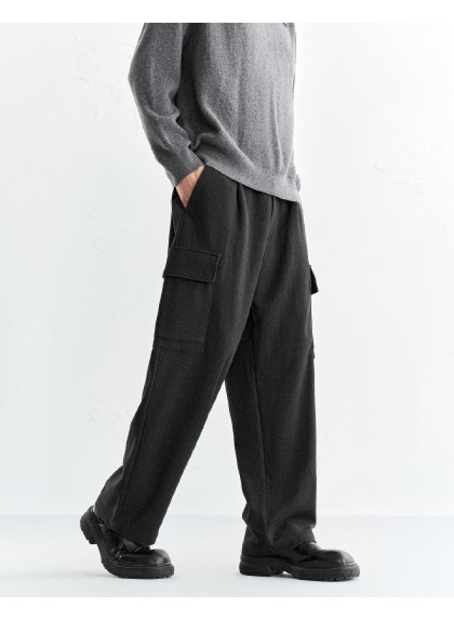 Waxbird Men's 2025 Winter Straight-leg Cargo Pants Thickened Warm Side Pockets Fashion Men's Casual Pants - Image 1