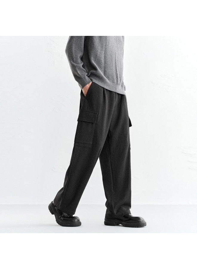 Waxbird Men's 2025 Winter Straight-leg Cargo Pants Thickened Warm Side Pockets Fashion Men's Casual Pants - Image 2