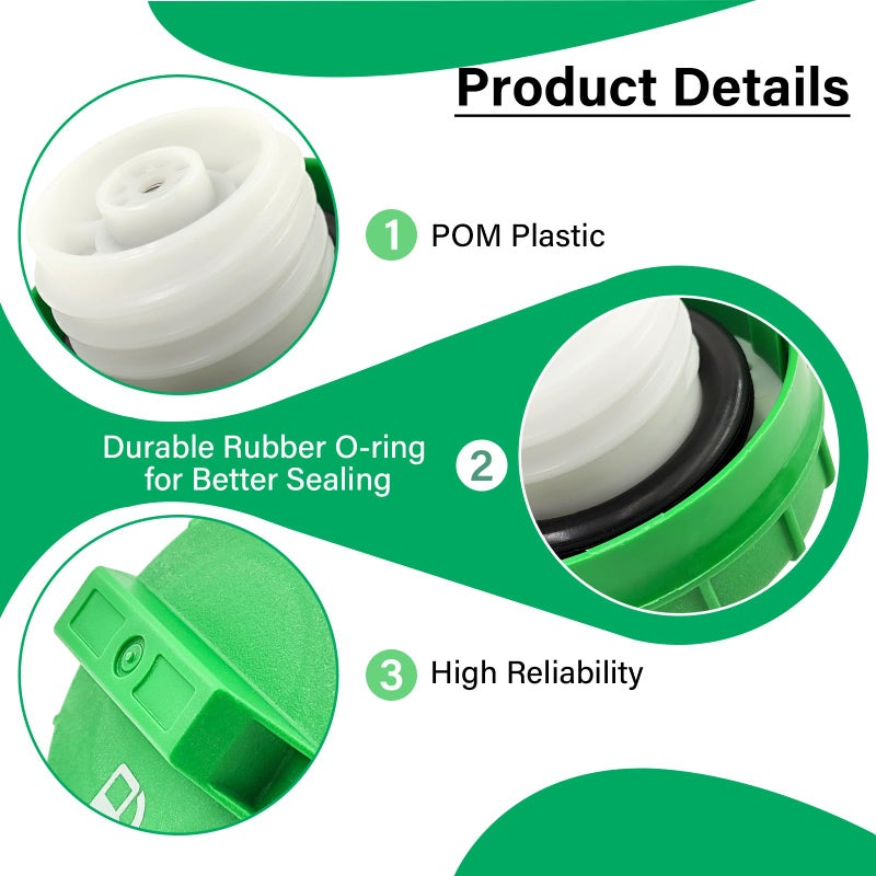 TESHITVLOG Diesel Fuel Cap Gas Cap, 10830D for 1988-2008 Ford F250 F350 HD Super Duty 6.0L 6.4L 7.3L, 2001-2021 Chevrolet Silverado 2500 3500 HD 6.6L, 2001-2020 GMC Sierra 2500 3500 HD 6.6L Diesel Engines Cap - Image 3