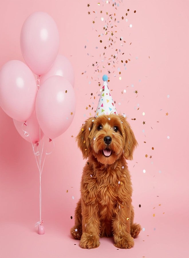 Aeaocvo 12 PCS Party Hats for Stuffed Animals, 6 Style Cat Dog Party Hats with Pom Poms, Paper Cone Hat Headwear Celebration for Kittens Rabbits Small Stuff Animals Pets - Image 2