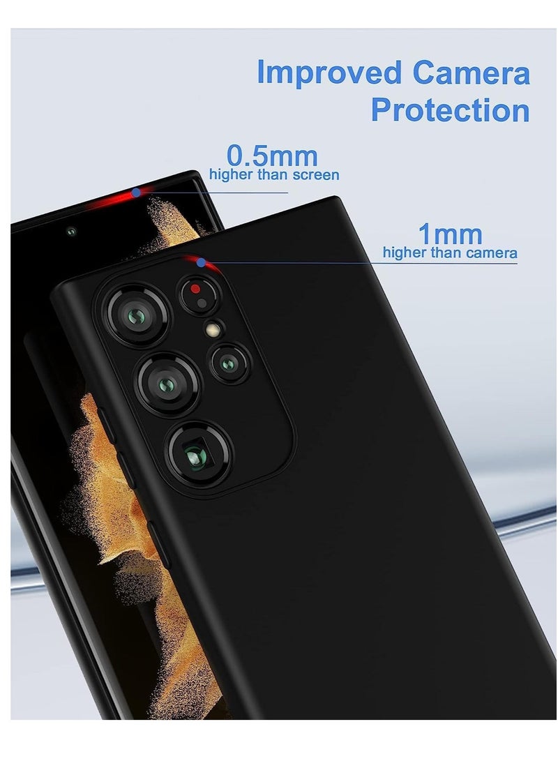 MIGOFAST Samsung Galaxy S24 Ultra Soft Silicone Gelly Rubber Cover Shockproof Matte Finish Back Cover Inner Fabric Lining with Camera Protection Case Black - Image 4