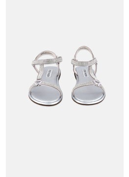 STEVE MADDEN Women Fancifulfa Embellished Sandals, Silver  - Image 4