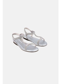 STEVE MADDEN Women Fancifulfa Embellished Sandals, Silver  - Image 1