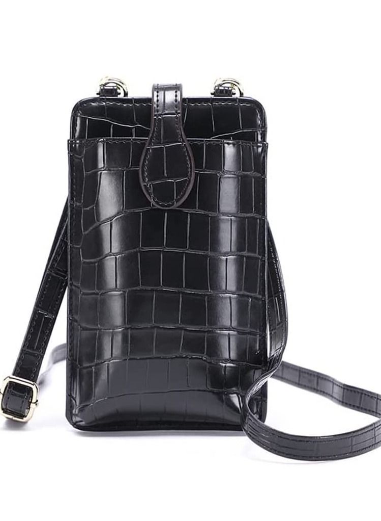 Excefore Small Crossbody Cell Phone Purse for Women Mini Messenger Shoulder Wallet Galaxy S21 FE S22 Plus S20 A53 5G A52 A11 Note 10 iPhone 13 Pro Max Google Pixel 6 OnePlus Nord N200 9 8 Blu View 2, Black - Image 2