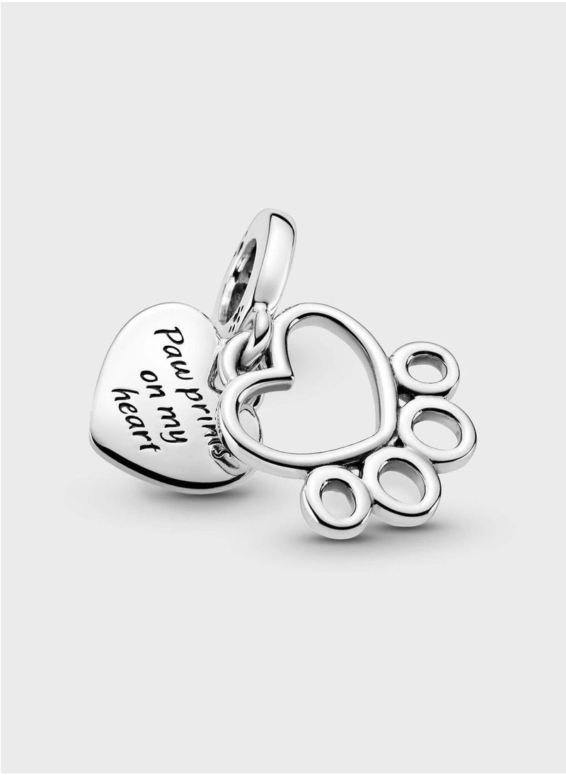 PANDORA Hearts & Paw Print Dangle Charm - Image 4