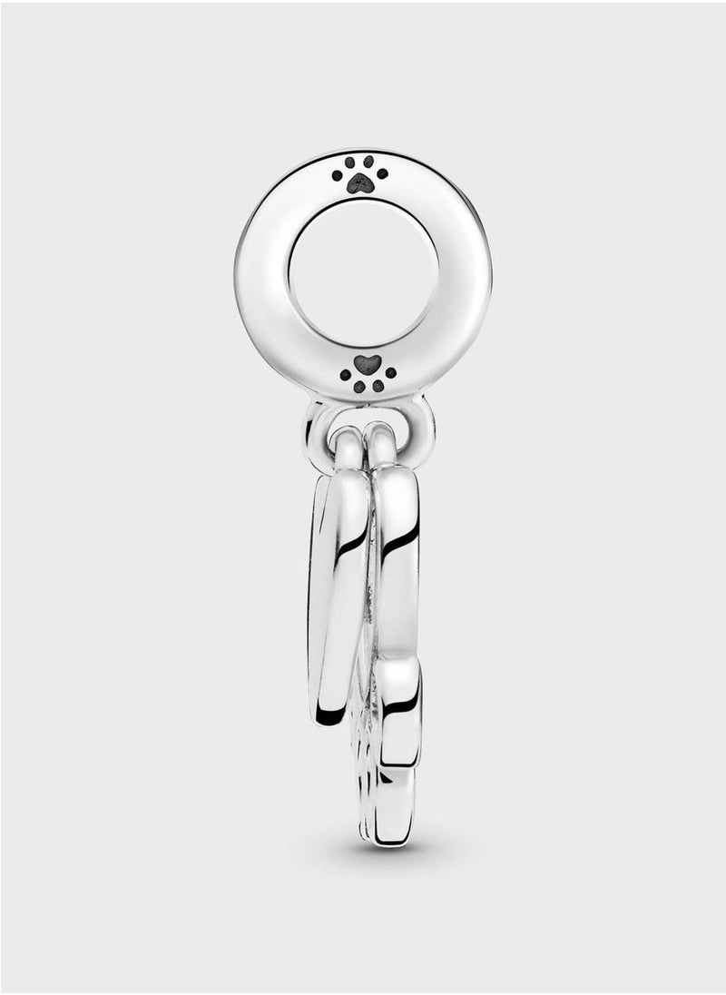 PANDORA Hearts & Paw Print Dangle Charm - Image 3