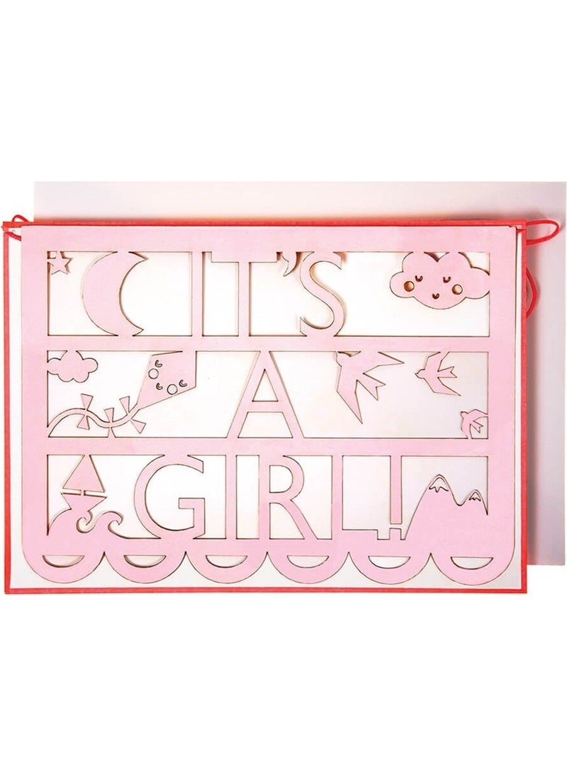 Meri Meri بطاقة تهنئة It's A Girl  - Image 2