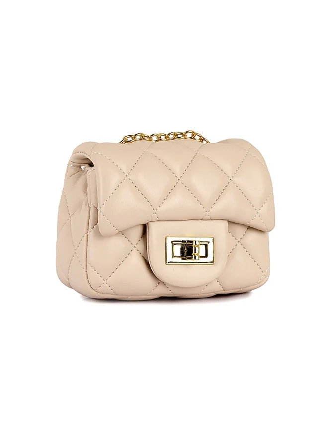 Lion Llama Mini Quilted PU Crossbody Bag | Trendy Mini Quilted Crossbody Bag for Women & Girls | Stylish Shoulder Purse
