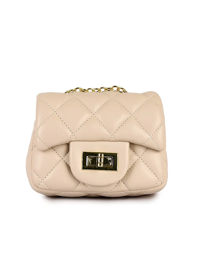 Lion Llama Mini Quilted PU Crossbody Bag | Trendy Mini Quilted Crossbody Bag for Women & Girls | Stylish Shoulder Purse