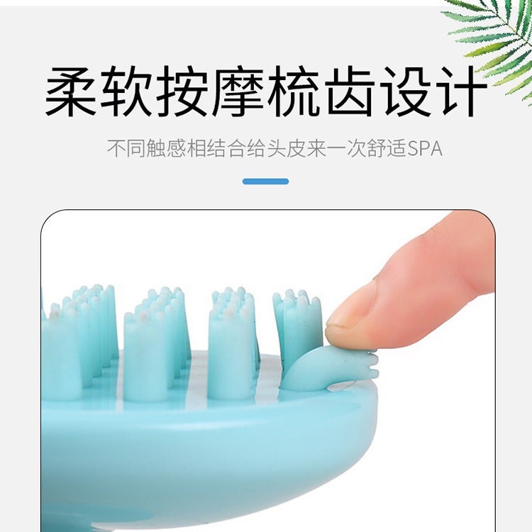 Wholesale Shampoo Artifact Massage Comb Adult Head Shampoo Brush Head Scratcher Silicone Shampoo Brush to Clean Scalp - Image 4