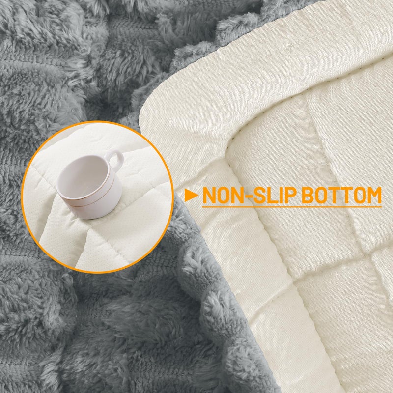Smiry Couch Covers for Dogs Washable, Non Slip Fuzzy Pet Couch Covers for Sofa, Soft Thick Sofa Slipcovers Furniture Protector Pet Friendly (Grey, 27.6" x 59") - Image 4