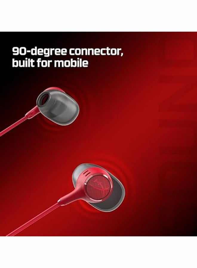 هايبركس HyperX Cloud Earbuds III – Wired Earbuds, PC; Nintendo Switch; Console Controller, Dynamic; 14.3 mm Driver, Silicone Ear Tips - Red - Image 4