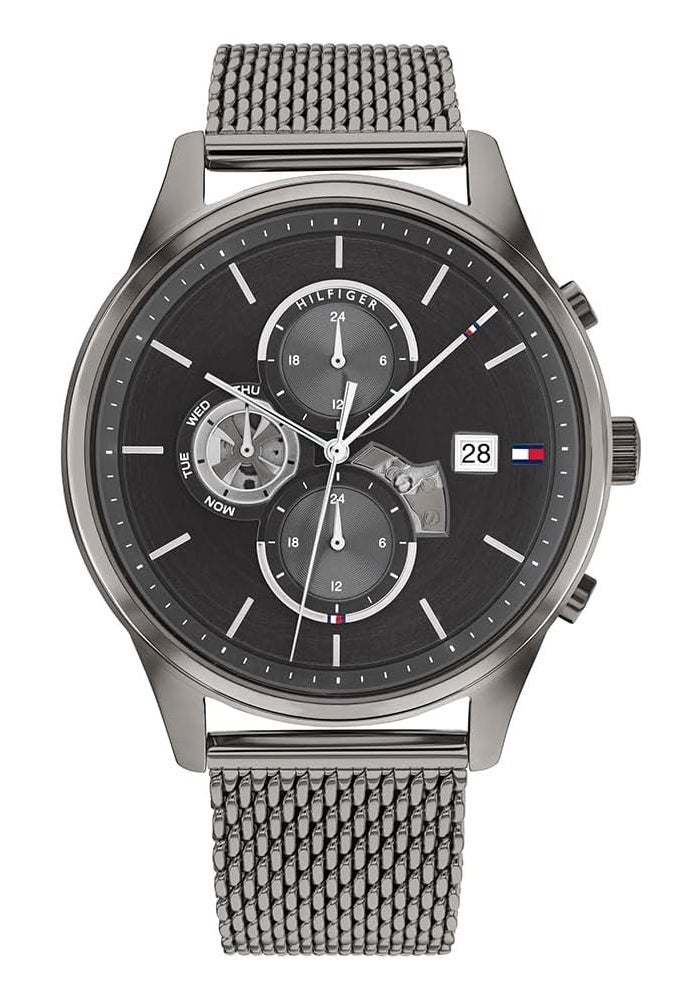 TOMMY HILFIGER ساعة تومي هيلفيغر ويستون للرجال بقرص رمادي - Image 1