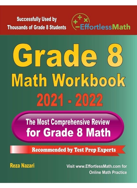 Grade 8 Math Workbook: The Most Comprehensive Review for Grade 8 Math
