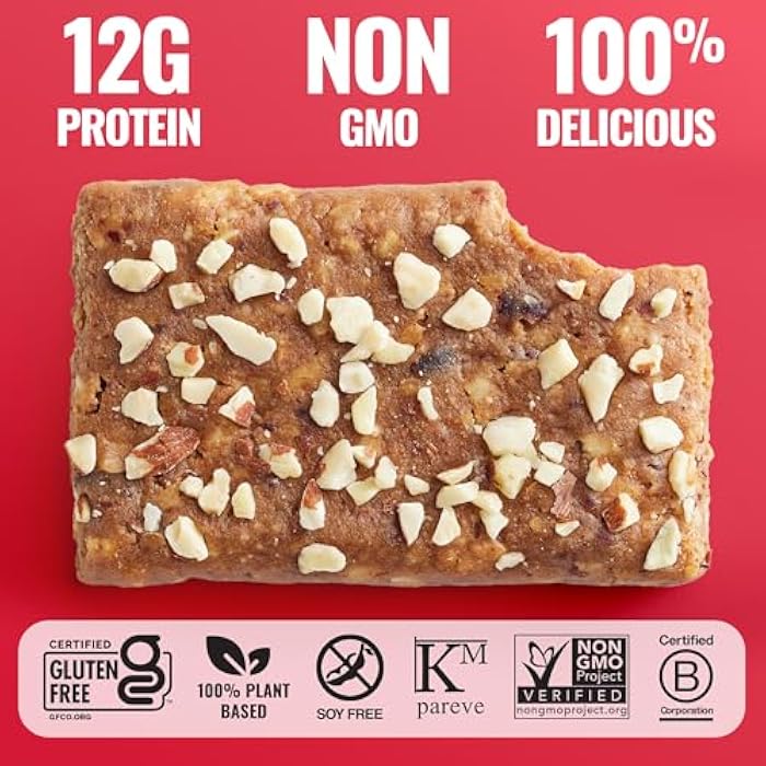 The GFB Cranberry Toasted Almond Protein Bars - Gluten Free, Plant Based, Non GMO, Sustainably Made – Ridiculously Tasty, Healthy, Vegan, Nutrition Snack Protein Bars, 2.05 oz (12 Count) - Image 5