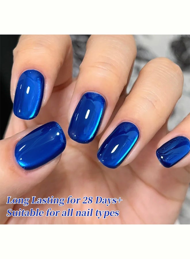 Born Pretty Abyss Sea Glass Cat Magnetic Gel Polish MY544 UV LED Soak Off Nail Gel with Shimmering Cat Eye Effect Long Lasting and High Gloss Finish for DIY and Salon Nail Art 10ml - Image 5