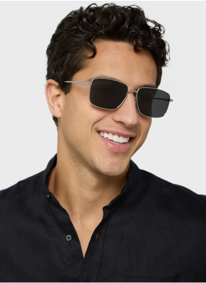 روبرت وود Polarized Lens Square Aviator Sunglasses