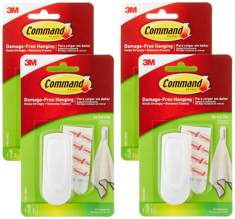 Command Spring Clip Medium 1Clip 4Pack 4Clips Total