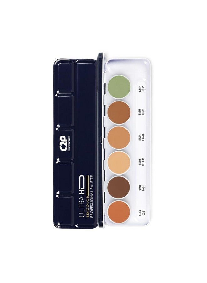 C2P PROFESSIONAL MAKEUP C2P Pro Foundation For Face Makeup, Ultra Hd 6 In 1 Camouflage Concealer Corrector Palette | Waterproof, Long Lasting & Medium Coverage For Dry Skin | Supraemeshield Must Have Makeup Palette - 21G - Image 1