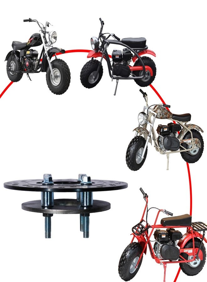 JMCHstore Mini Bike Drum to Disc Hydraulic Brake Wheel Conversion Kit for Coleman CT200U BT200X Baja Warrior Massimo MB200 AXIS M200 PUMA 200 Mini Bike Parts (4 hole) - Image 2