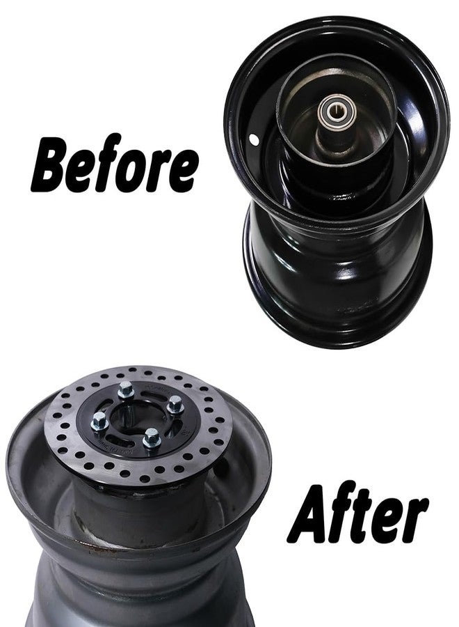 JMCHstore Mini Bike Drum to Disc Hydraulic Brake Wheel Conversion Kit for Coleman CT200U BT200X Baja Warrior Massimo MB200 AXIS M200 PUMA 200 Mini Bike Parts (4 hole) - Image 4