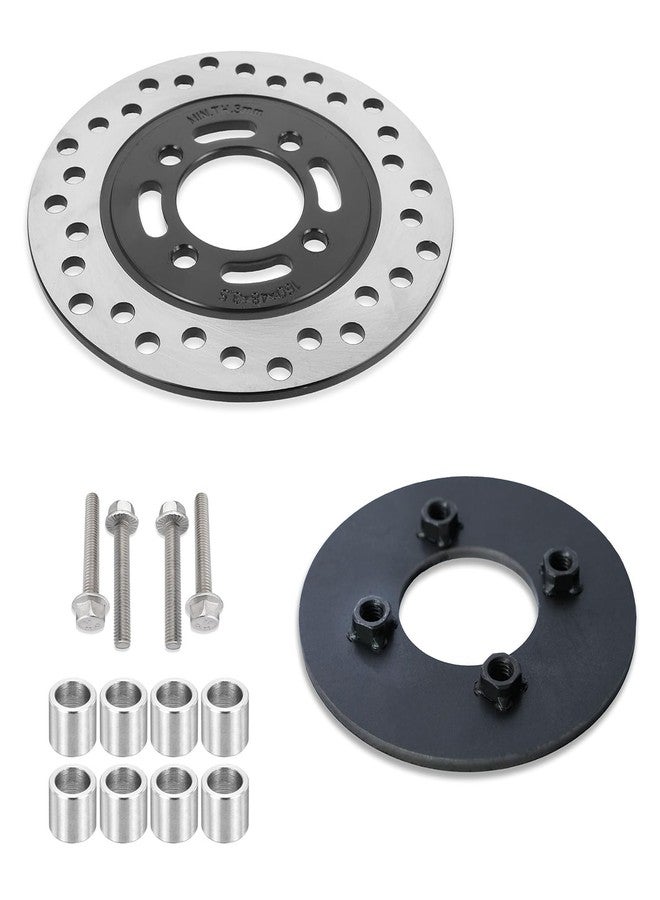 JMCHstore Mini Bike Drum to Disc Hydraulic Brake Wheel Conversion Kit for Coleman CT200U BT200X Baja Warrior Massimo MB200 AXIS M200 PUMA 200 Mini Bike Parts (4 hole) - Image 1