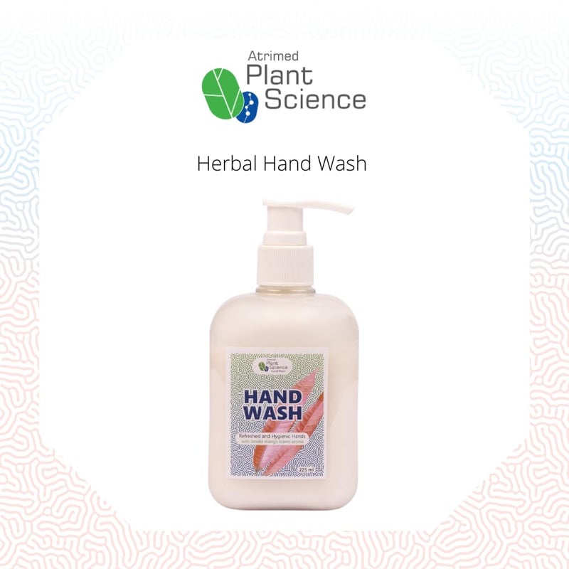 Atrimed Plant Science Hand Wash  Tender Mango Leaves Aroma  Leaves your Hands Feeling Soft  Supple  Contains Aloe Vera Neem  Turmeric  Removes Dirt Grime  Bacteria  225ml - Image 3