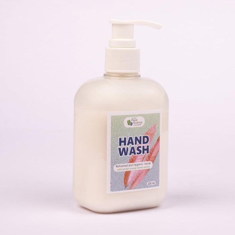 Atrimed Plant Science Hand Wash  Tender Mango Leaves Aroma  Leaves your Hands Feeling Soft  Supple  Contains Aloe Vera Neem  Turmeric  Removes Dirt Grime  Bacteria  225ml - Image 2